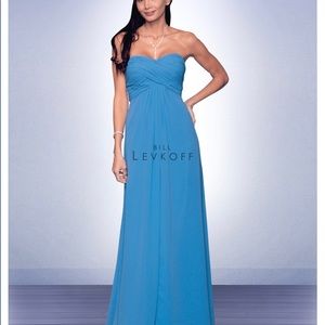 Black strapless long dress